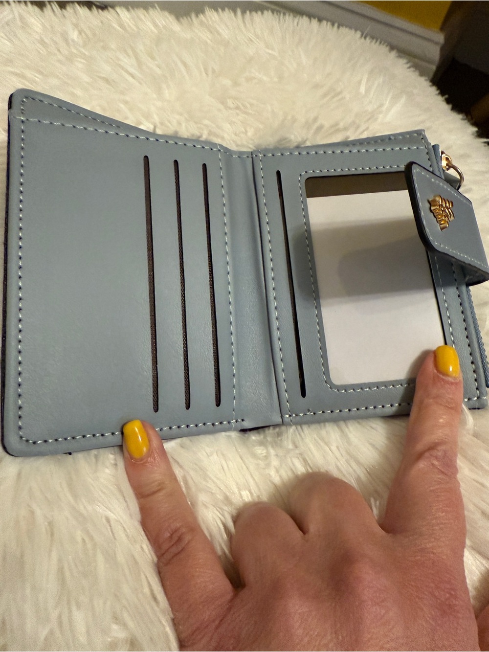 Blue Floral Wallet NWOT - Picture 4 of 5